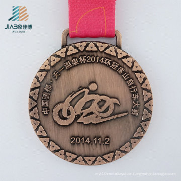 Hot Selling Casting Alloy Bronze Sports Custom Cycle Track Medal